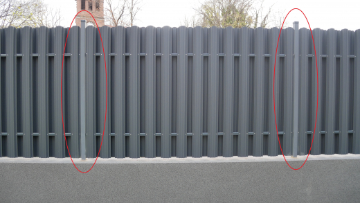 Außenpfosten -Set- 2400x60x40mm für Zaunelement MODERN