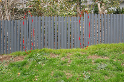 Zwischenpfosten -Set- 2400x60x40mm für Zaunelement MODERN